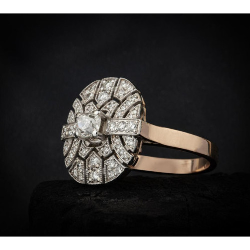 Bague femme en Or Bicolore  18 Carats Ref 68057 | Chichkhane
