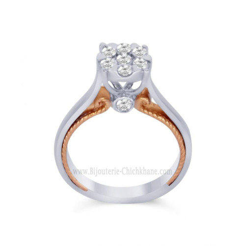 Solitaire femme en Or Bicolore  18 Carats Ref 60752 | Chichkhane