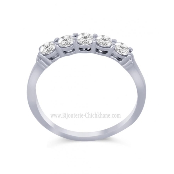 Alliance femme en Or Blanc 18 Carats Ref 60593 | Chichkhane