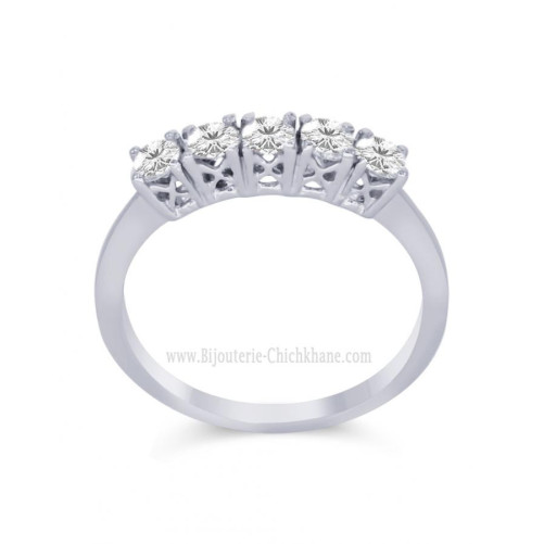 Alliance femme en Or Blanc 18 Carats Ref 60591 | Chichkhane