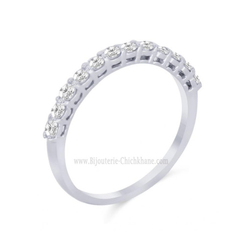 Alliance femme en Or Blanc 18 Carats Ref 60587 | Chichkhane