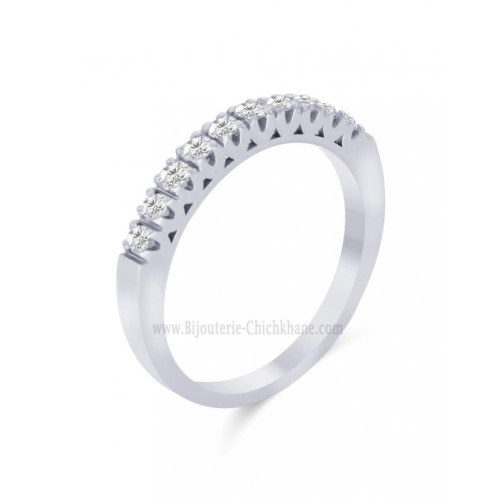 Alliance femme en Or Blanc 18 Carats Ref 60586 | Chichkhane
