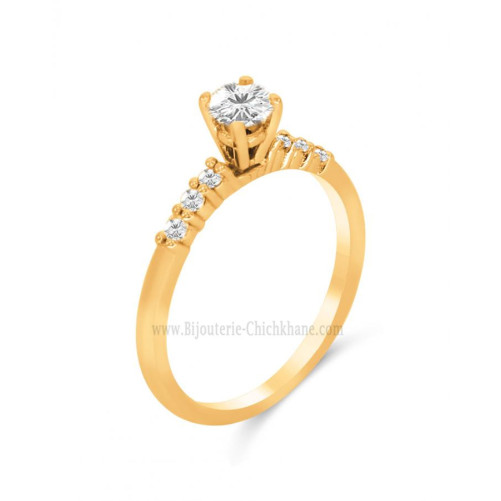 Solitaire femme en Or Jaune 18 Carats Ref 60579 | Chichkhane