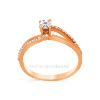 Solitaire femme en Or Rose 18 Carats Ref 60575 | Chichkhane