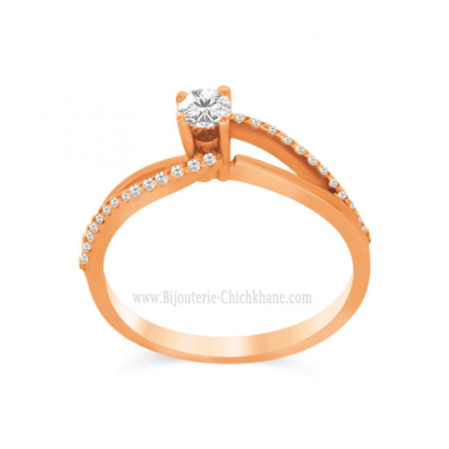 Solitaire femme en Or Rose 18 Carats Ref 60575 | Chichkhane