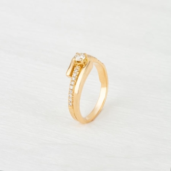 Solitaire femme en Or Jaune 18 Carats Ref 60571 | Chichkhane