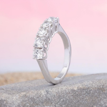 Alliance femme en Or Blanc 18 Carats Ref 68435 | Chichkhane