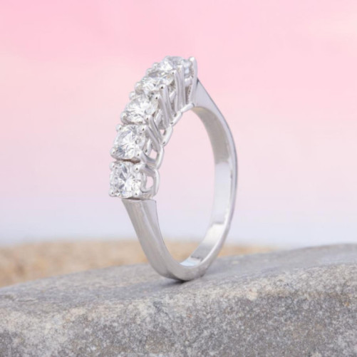 Alliance femme en Or Blanc 18 Carats Ref 68435 | Chichkhane