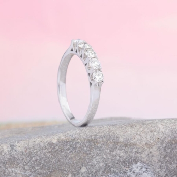 Alliance femme en Or Blanc 18 Carats Ref 68434 | Chichkhane