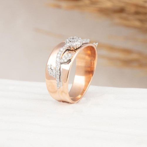 Bague femme en Or Bicolore  18 Carats Ref 68405 | Chichkhane