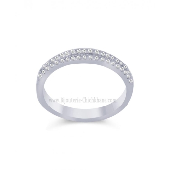 Alliance femme en Or Blanc 18 Carats Ref 60491 | Chichkhane