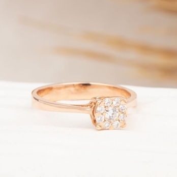 Solitaire femme en Or Rose 18 Carats Ref 68404 | Chichkhane