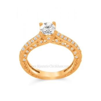 Solitaire femme en Or Jaune 18 Carats Ref 60471 | Chichkhane