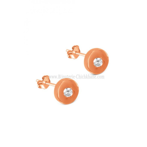 Boucles d'oreilles femme en Or Rose 18 Carats Ref 60385 | Chichkhane