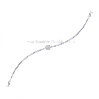 Gourmette femme en Or Blanc 18 Carats Ref 59740 | Chichkhane