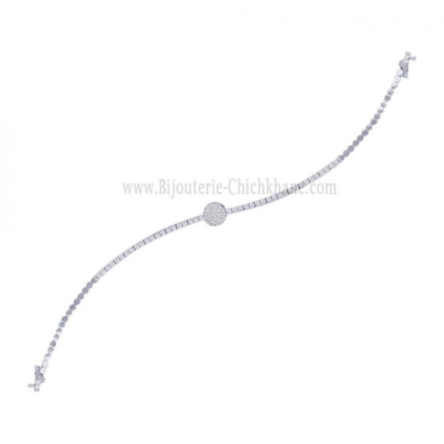 Gourmette femme en Or Blanc 18 Carats Ref 59740 | Chichkhane