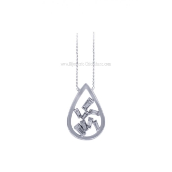 Collier femme en Or Blanc 18 Carats Ref 60324 | Chichkhane