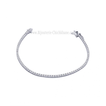 Gourmette femme en Or Blanc 18 Carats Ref 60305 | Chichkhane