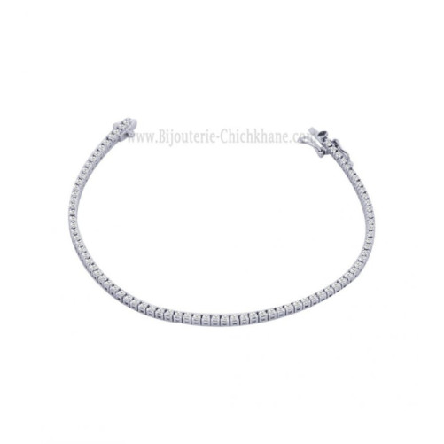 Gourmette femme en Or Blanc 18 Carats Ref 60305 | Chichkhane