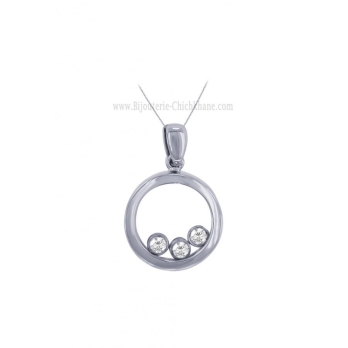 Pendentif femme en Or Blanc 18 Carats Ref 60279 | Chichkhane