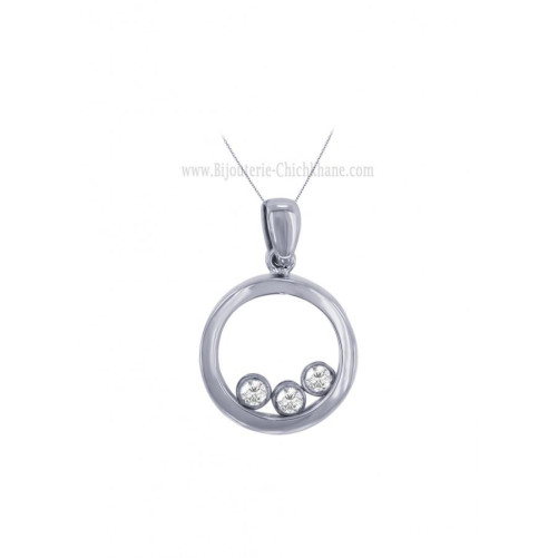 Pendentif femme en Or Blanc 18 Carats Ref 60279 | Chichkhane