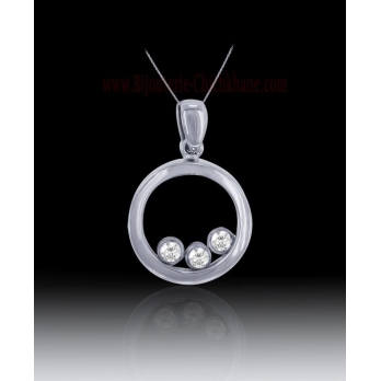 Pendentif femme en Or Blanc 18 Carats Ref 60279 | Chichkhane