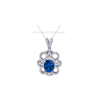 Pendentif femme en Or Blanc 18 Carats Ref 60212 | Chichkhane