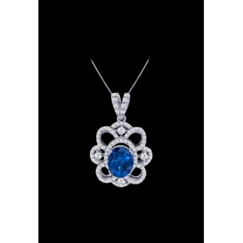 Pendentif femme en Or Blanc 18 Carats Ref 60212 | Chichkhane