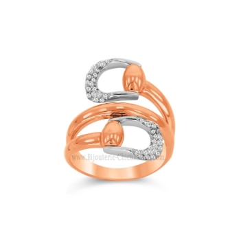 Bague femme en Or Bicolore  18 Carats Ref 60238 | Chichkhane