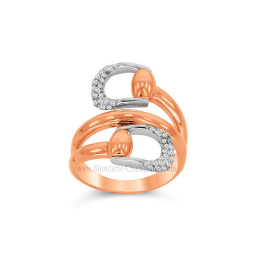 Bague femme en Or Bicolore  18 Carats Ref 60238 | Chichkhane
