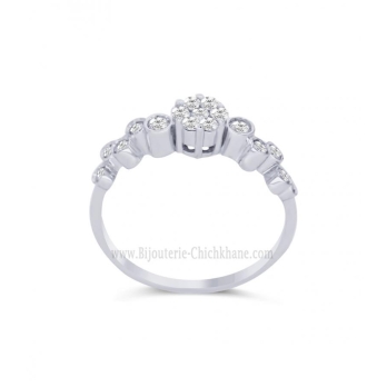 Solitaire femme en Or Blanc 18 Carats Ref 59826 | Chichkhane