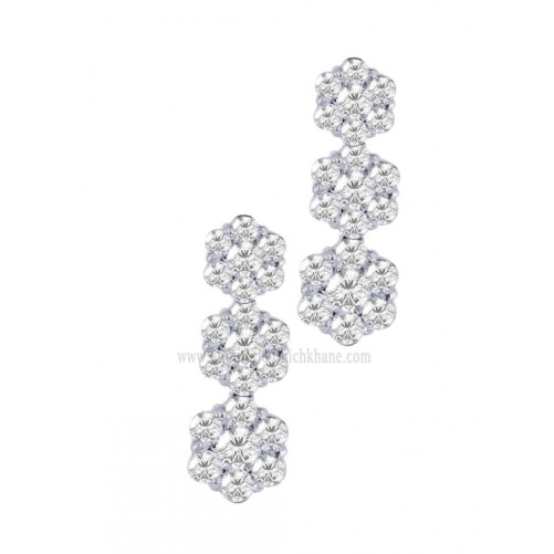 Boucles d'oreilles femme en Or Blanc 18 Carats Ref 59825 | Chichkhane