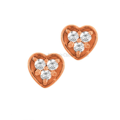 Boucles d'oreilles femme en Or Rose 18 Carats Ref 59821 | Chichkhane