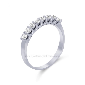 Alliance femme en Or Blanc 18 Carats Ref 59705 | Chichkhane