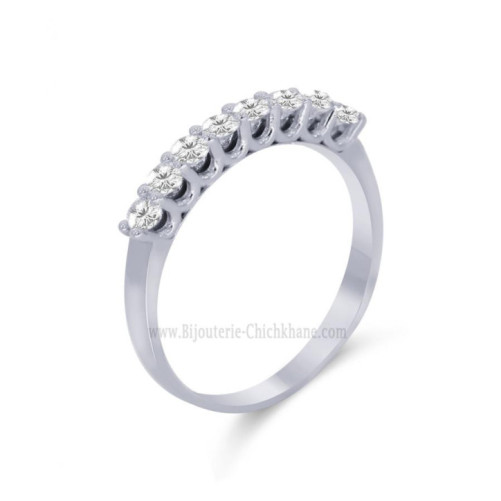 Alliance femme en Or Blanc 18 Carats Ref 59705 | Chichkhane