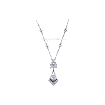 Collier femme en Or Blanc 18 Carats Ref 59667 | Chichkhane