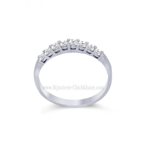 Alliance femme en Or Blanc 18 Carats Ref 59615 | Chichkhane
