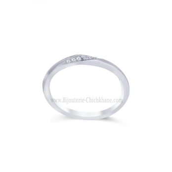 Alliance femme en Or Blanc 18 Carats Ref 59570 | Chichkhane