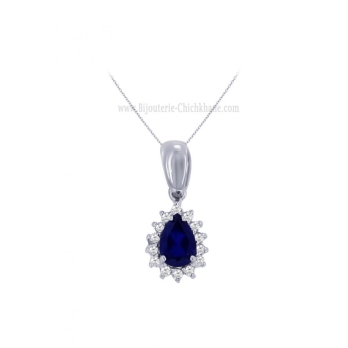 Pendentif femme en Or Blanc 18 Carats Ref 59021 | Chichkhane