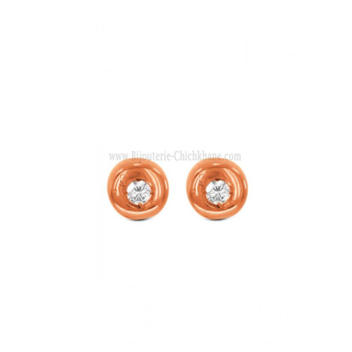 Boucles d'oreilles femme en Or Rose 18 Carats Ref 59596 | Chichkhane