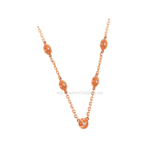 Collier femme en Or Rose 18 Carats Ref 59581 | Chichkhane