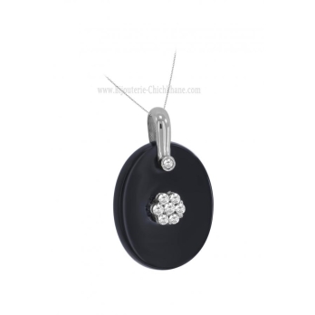 Pendentif femme en Or Blanc 18 Carats Ref 59486 | Chichkhane