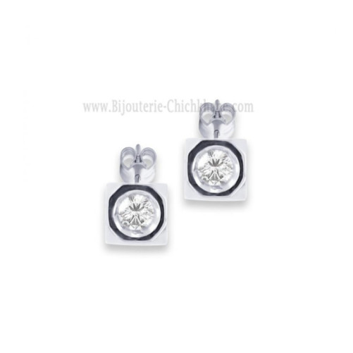 Boucles d'oreilles femme en Or Blanc 18 Carats Ref 59281 | Chichkhane