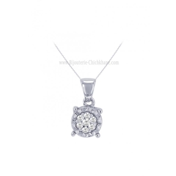 Pendentif femme en Or Blanc 18 Carats Ref 59268 | Chichkhane