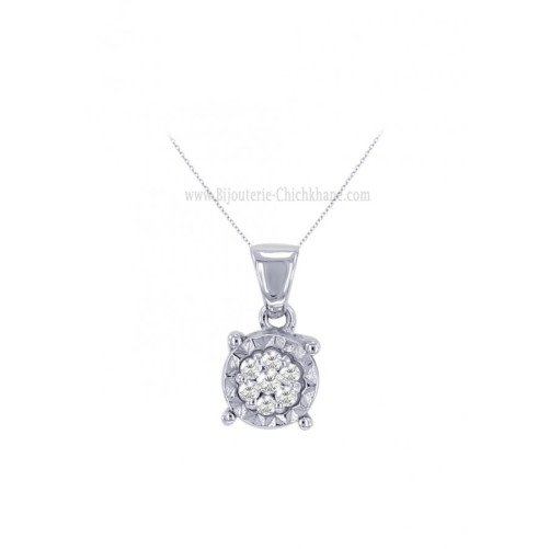 Pendentif femme en Or Blanc 18 Carats Ref 59268 | Chichkhane