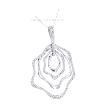 Pendentif femme en Or Blanc 18 Carats Ref 58861 | Chichkhane