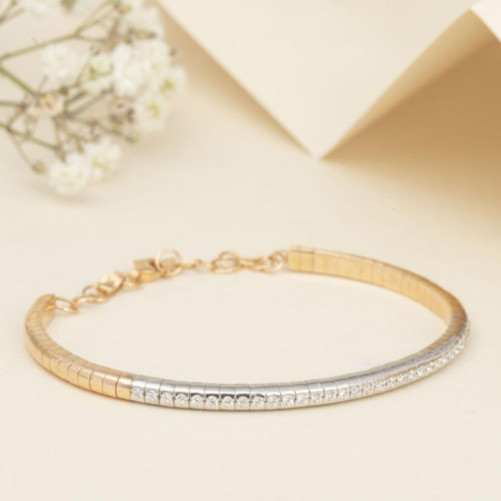 Bracelet femme en Or Bicolore  18 Carats Ref 68312 | Chichkhane