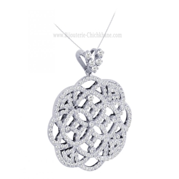 Pendentif femme en Or Blanc 18 Carats Ref 58735 | Chichkhane