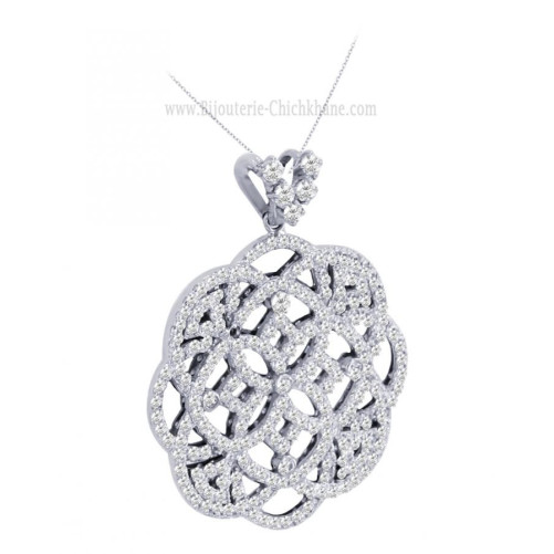 Pendentif femme en Or Blanc 18 Carats Ref 58735 | Chichkhane