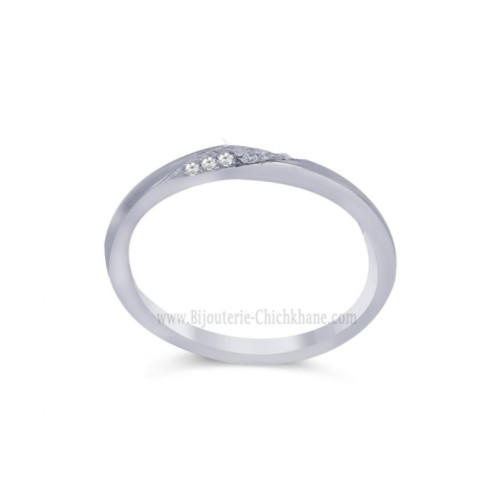 Alliance femme en Or Blanc 18 Carats Ref 59568 | Chichkhane